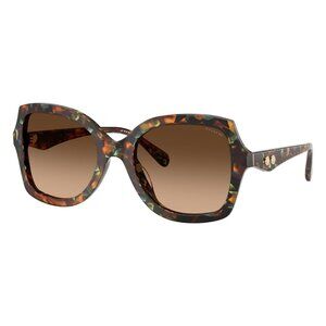 New COACH CW225 Havana Butterfly HC8410U 5844/74 Sunglasses Women